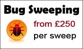 Bug Sweeping Cost in Ashton-under-lyne